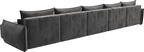 Изображение товара Диван П-образный Лига Диванов Лига-051 НПБ МегаЛонг / 128680 (велюр Tower 10 серый)