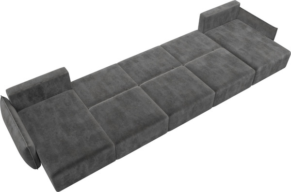Изображение товара Диван П-образный Лига Диванов Лига-051 НПБ МегаЛонг / 128680 (велюр Tower 10 серый)