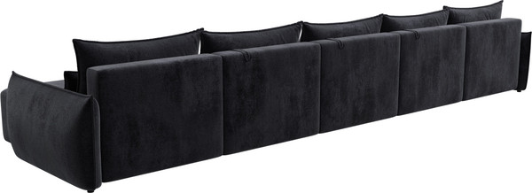 Изображение товара Диван П-образный Лига Диванов Лига-051 НПБ МегаЛонг / 128681 (велюр Tower 11 темно-серый)