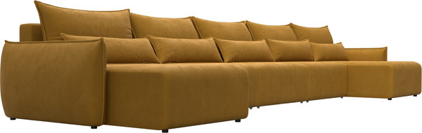 Изображение товара Диван П-образный Лига Диванов Лига-051 НПБ МегаЛонг / 128743 (велюр Brut 10 желтый)