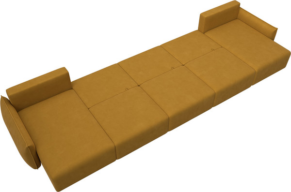 Изображение товара Диван П-образный Лига Диванов Лига-051 НПБ МегаЛонг / 128743 (велюр Brut 10 желтый)