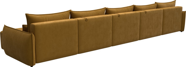 Изображение товара Диван П-образный Лига Диванов Лига-051 НПБ МегаЛонг / 128743 (велюр Brut 10 желтый)