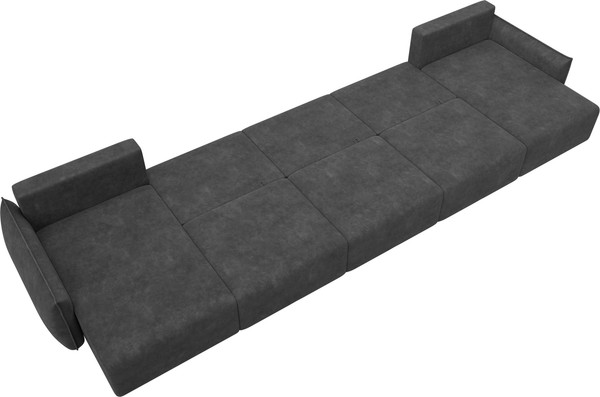 Изображение товара Диван П-образный Лига Диванов Лига-051 НПБ МегаЛонг / 128744 (велюр Brut 16 темно-серый)