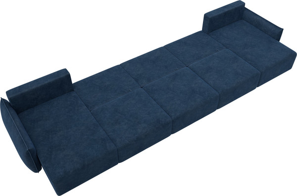 Изображение товара Диван П-образный Лига Диванов Лига-051 НПБ МегаЛонг / 128746 (велюр Brut 11 синий)