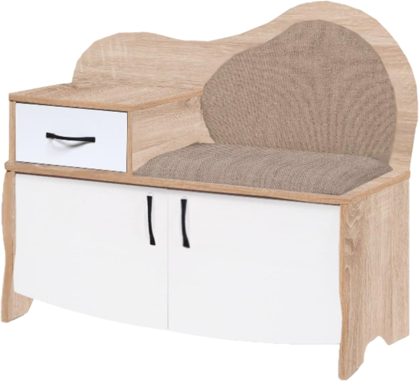 Изображение товара Тумба в прихожую Мебель-Класс 012.6 (белый/дуб сонома, правая)