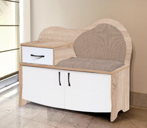 Изображение товара Тумба в прихожую Мебель-Класс 012.6 (белый/дуб сонома, правая)