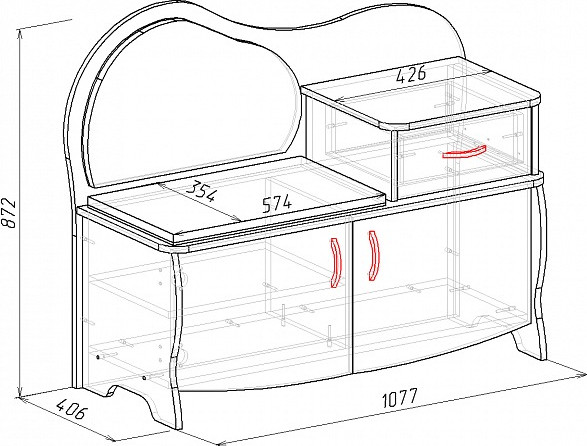 Изображение товара Тумба в прихожую Мебель-Класс 012.6 (белый/дуб сонома, левая)
