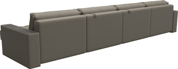 Изображение товара Диван П-образный Лига Диванов Лига-049 НПБ Лонг с декором (экокожа Grifon 04 бежевый)