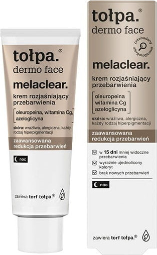 Изображение товара Крем для лица Tolpa Dermo Face Melaclear от обесцвечивания ночной (40мл)