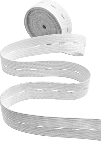 Изображение товара Резинка для шитья Sentex Перфорированная 20мм РП (10м, белый)