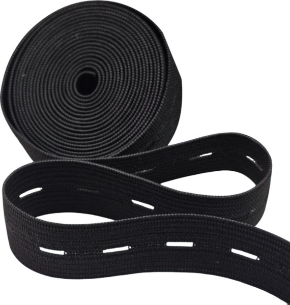 Изображение товара Резинка для шитья Sentex Перфорированная 20мм РП (10м, черный)