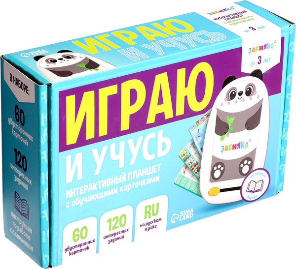 Изображение товара Развивающий игровой набор Zabiaka Планшет с карточками. Панда / 10702663