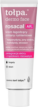 Изображение товара Крем для лица Tolpa Dermo Face Rosacal AR успокаивающий от эритемы насыщенный дневн. (40мл)