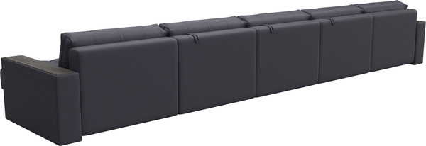 Изображение товара Диван П-образный Лига Диванов Лига-049 НПБ МегаЛонг с декором (экокожа Grifon 15 серый)