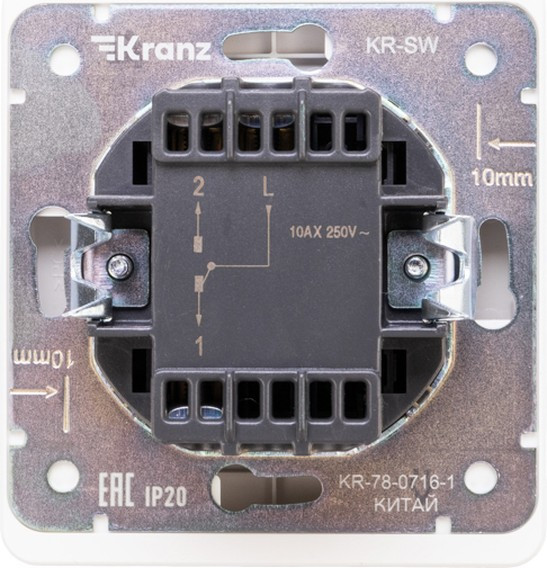 Изображение товара Выключатель Kranz Round KR-78-0716-1 (перламутр)
