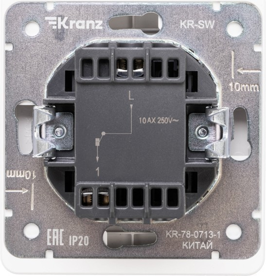 Изображение товара Выключатель Kranz Round KR-78-0713-1 (перламутр)