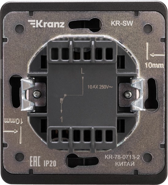 Изображение товара Выключатель Kranz Round KR-78-0713-2 (титан)
