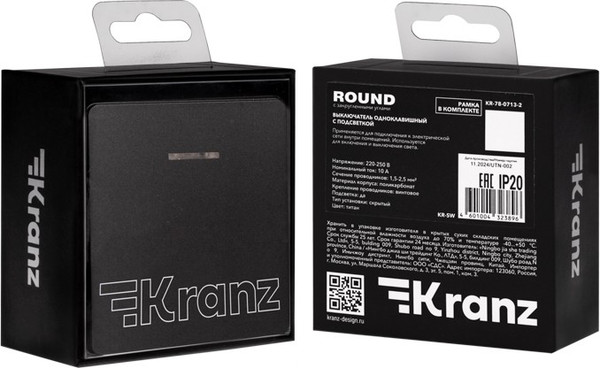 Изображение товара Выключатель Kranz Round KR-78-0713-2 (титан)