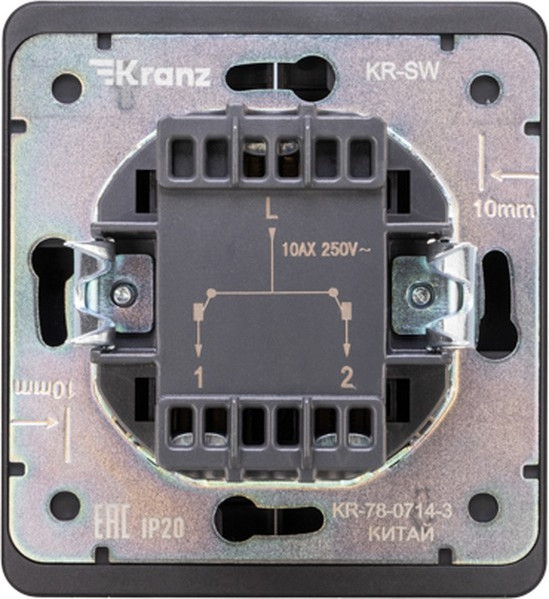 Изображение товара Выключатель Kranz Round KR-78-0714-3 (оникс)