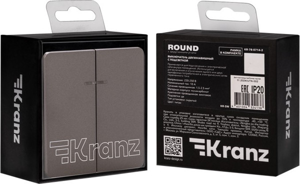 Изображение товара Выключатель Kranz Round KR-78-0714-2 (титан)