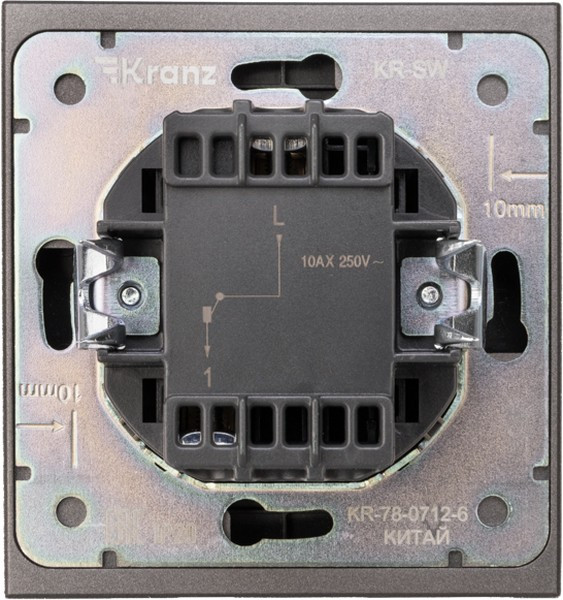 Изображение товара Выключатель Kranz Strong KR-78-0712-6 (графит)