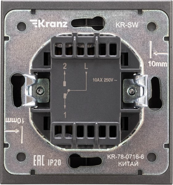 Изображение товара Выключатель Kranz Strong KR-78-0716-6 (графит)