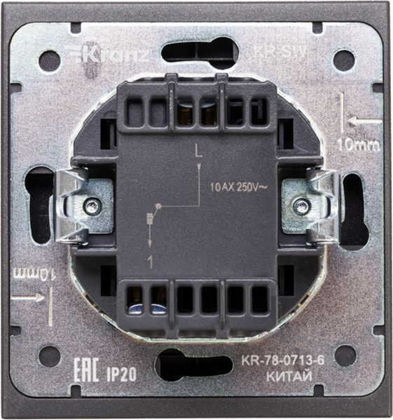 Изображение товара Выключатель Kranz Strong KR-78-0713-6 (графит)