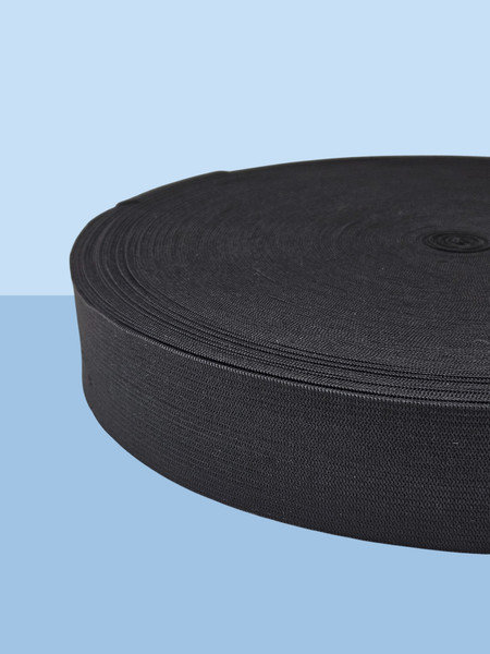 Изображение товара Резинка для шитья Sentex Вязаная 40мм РВ (50м, черный)