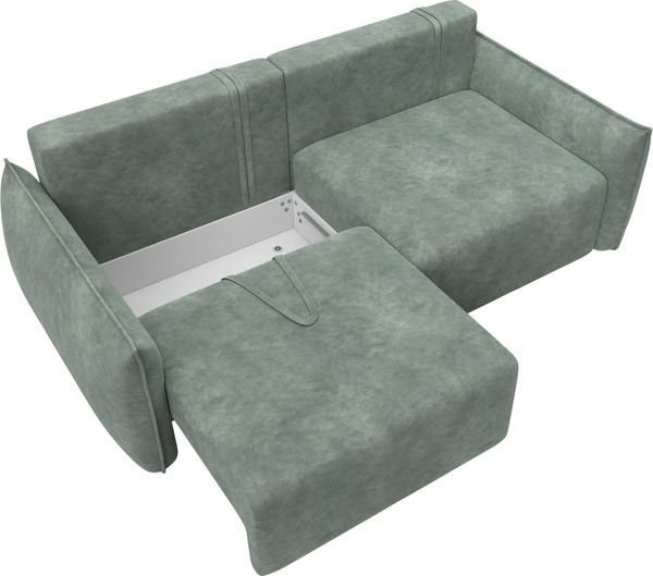 Изображение товара Диван Лига Диванов Лига-051 НПБ (велюр Brut 08 зеленый)