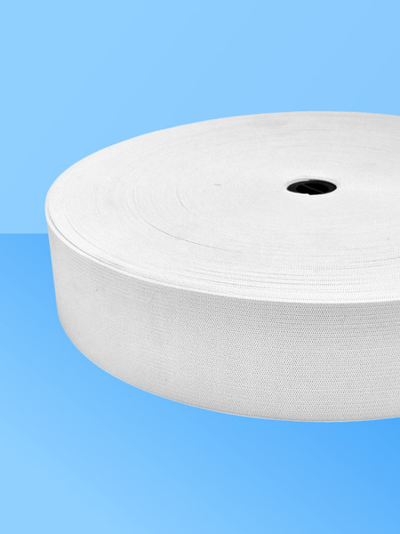 Изображение товара Резинка для шитья Sentex Вязаная 50мм РВ (50м, белый)