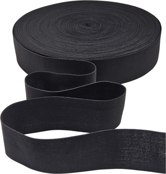 Изображение товара Резинка для шитья Sentex Вязаная 50мм РВ (50м, черный)