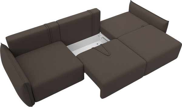 Изображение товара Диван Лига Диванов Лига-051 НПБ Лонг (рогожка амур 05 коричневый)