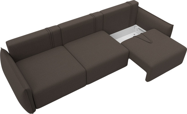 Изображение товара Диван Лига Диванов Лига-051 НПБ Лонг (рогожка амур 05 коричневый)