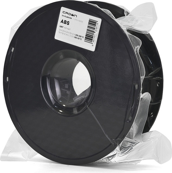 Изображение товара Пластик для 3D-печати Crown ABS / CM-FILABS020B (1.75мм, 1кг, черный)
