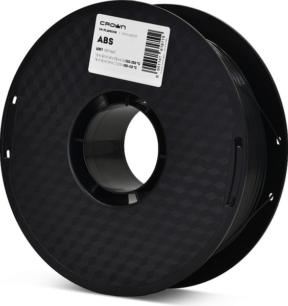 Изображение товара Пластик для 3D-печати Crown ABS / CM-FILABS020B (1.75мм, 1кг, черный)