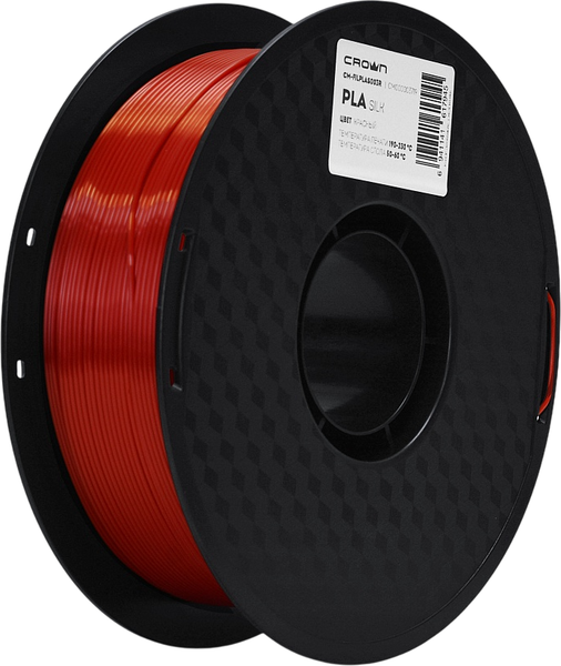 Изображение товара Пластик для 3D-печати Crown PLA Silk / CM-FILPLAS003R (1.75мм, 1кг, красный)