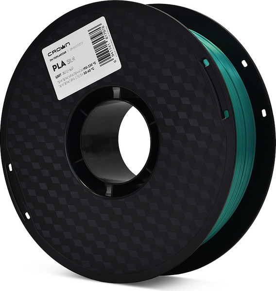 Изображение товара Пластик для 3D-печати Crown PLA Silk / CM-FILPLAS006G (1.75мм, 1кг, зеленый)