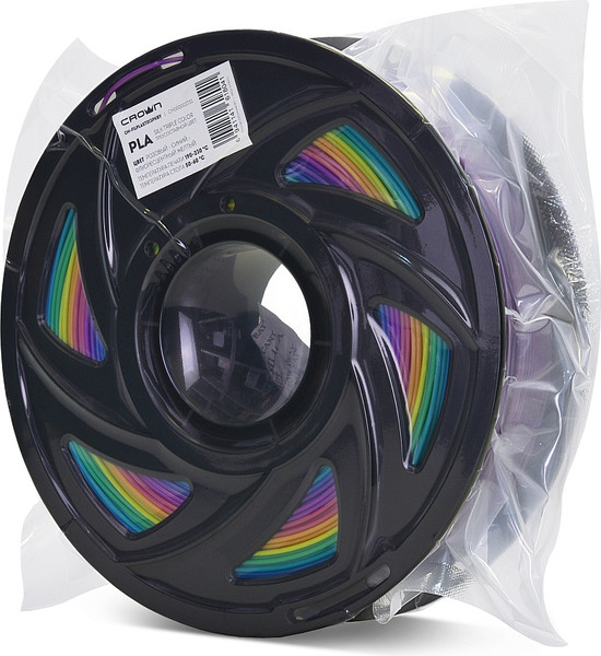 Изображение товара Пластик для 3D-печати Crown PLA Silk / CM-FILPLAST013PkBY (1.75мм, 1кг, розовый/синий/флуоресцентный желтый)