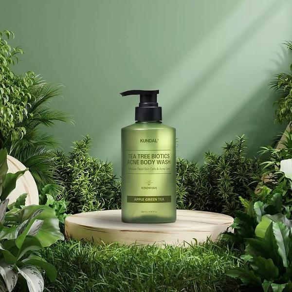 Изображение товара Гель для душа Kundal Tea Tree Biotics Acne Body Wash Apple Green Tea (500мл)