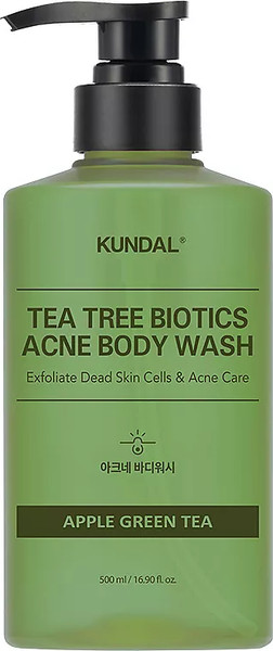 Изображение товара Гель для душа Kundal Tea Tree Biotics Acne Body Wash Apple Green Tea (500мл)