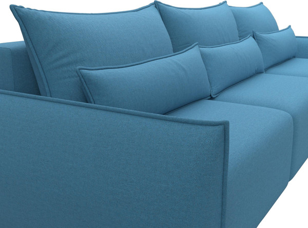 Изображение товара Диван Лига Диванов Лига-051 НПБ Лонг (рогожка амур 10 голубой)