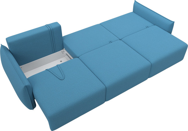 Изображение товара Диван Лига Диванов Лига-051 НПБ Лонг (рогожка амур 10 голубой)