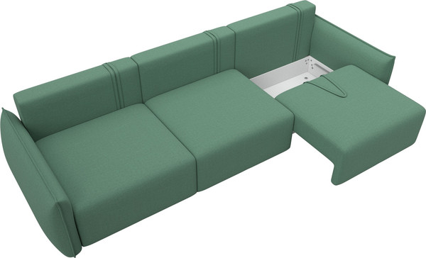 Изображение товара Диван Лига Диванов Лига-051 НПБ Лонг (рогожка амур 11 зеленый)