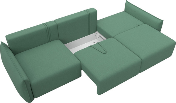 Изображение товара Диван Лига Диванов Лига-051 НПБ Лонг (рогожка амур 11 зеленый)