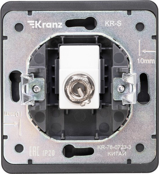 Изображение товара Розетка Kranz Round KR-78-0723-3 (оникс)