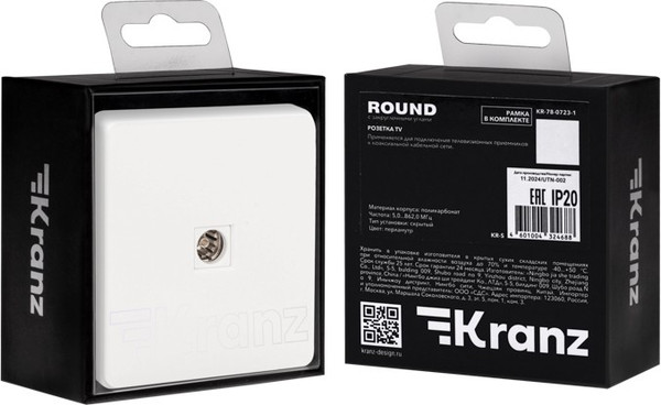 Изображение товара Розетка Kranz Round KR-78-0723-1 (перламутр)