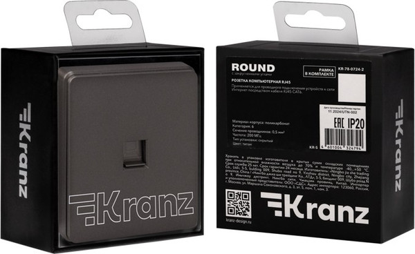 Изображение товара Розетка Kranz Round KR-78-0724-2 (титан)