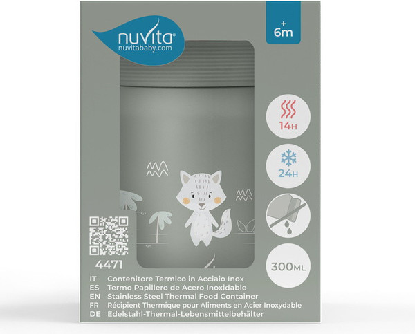 Изображение товара Термос универсальный Nuvita 4471 / NU-PPCP0062 (300мл, серый)