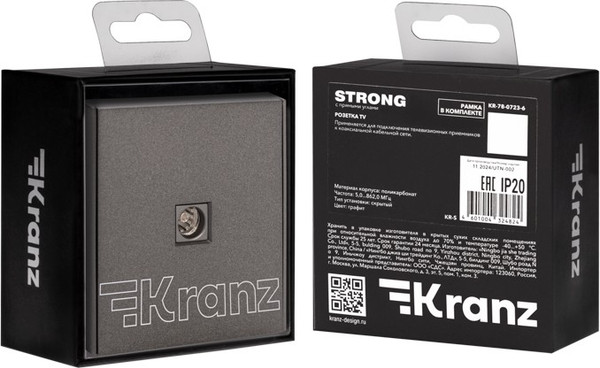 Изображение товара Розетка Kranz Strong KR-78-0723-6 (графит)