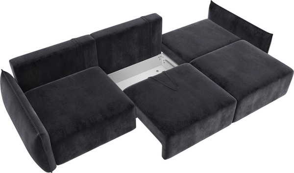 Изображение товара Диван Лига Диванов Лига-051 НПБ Лонг (велюр Tower 11 темно-серый)